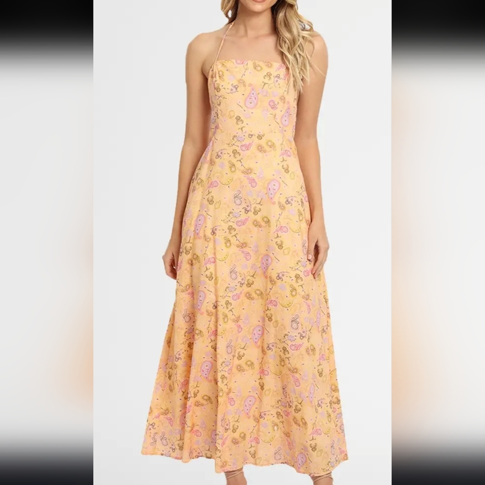NWT ANTHROPOLOGIE BRAND CHARLIE HOLIDAY Maple Maxi Size LARGE - Picture 2 of 9